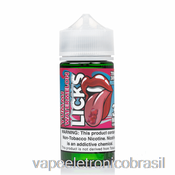 Vape Eletrônico Frozty Yummi Ponche De Melancia - Licks Roll Upz - 100ml 0mg